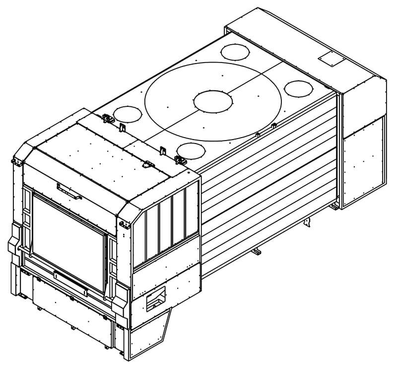 LAVACASSONETTI A CARICO POSTERIORE CON LAVAGGIO SEQUENZIALE INTERNO / ESTERNO AD ACQUA FREDDA